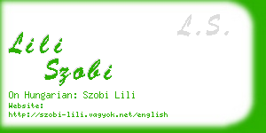 lili szobi business card